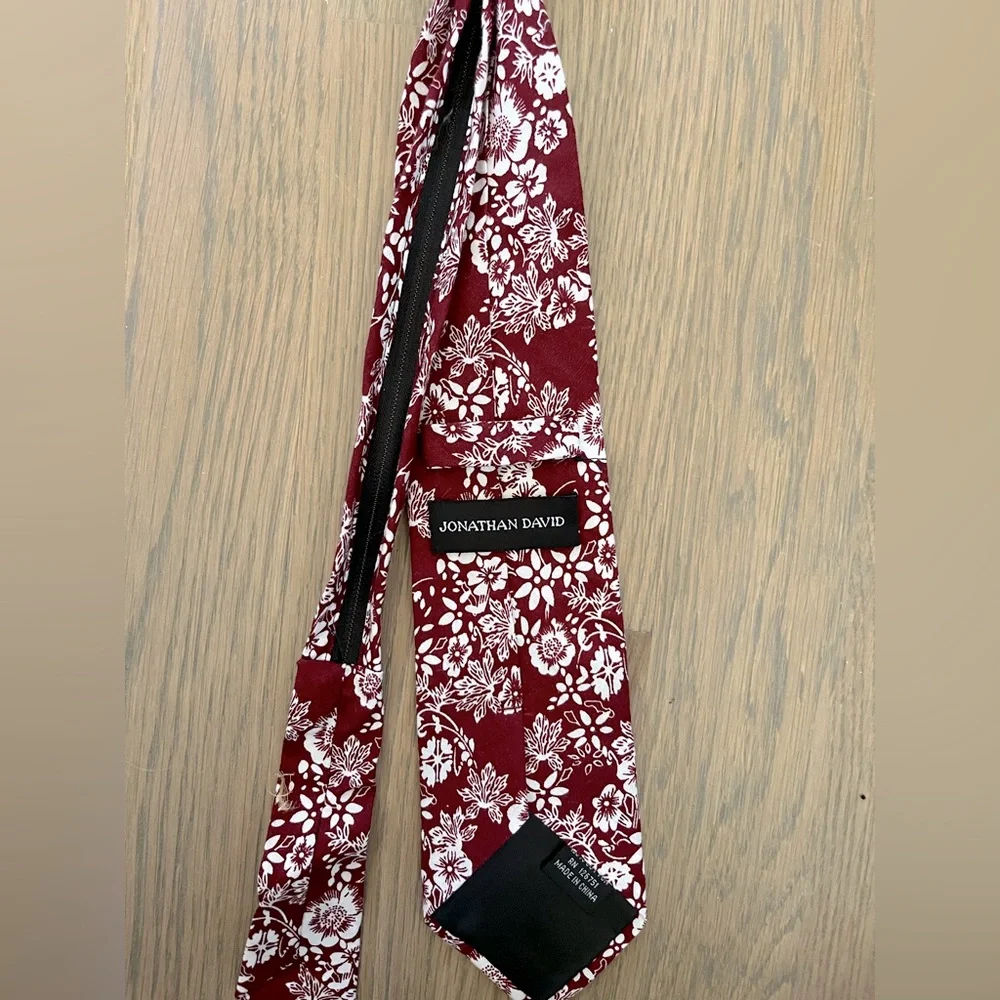 Jonathan David Floral Print Zipper Tie